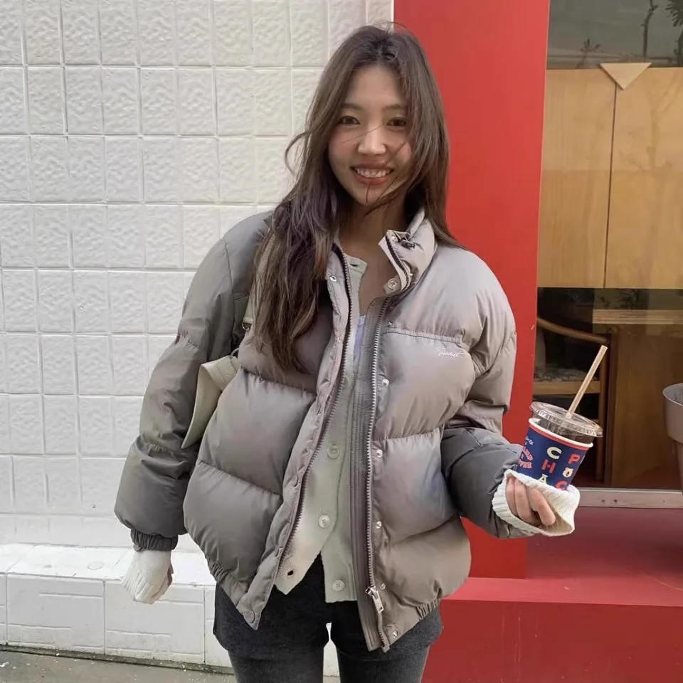 Dongdaemun Tannat قبعة قابلة للفصل خفيفة الوزن أوزة أسفل Jaet ort ملابس خارجية دافئة موسم الشتاء المرأة الكورية Sle فضفاضة تناسب