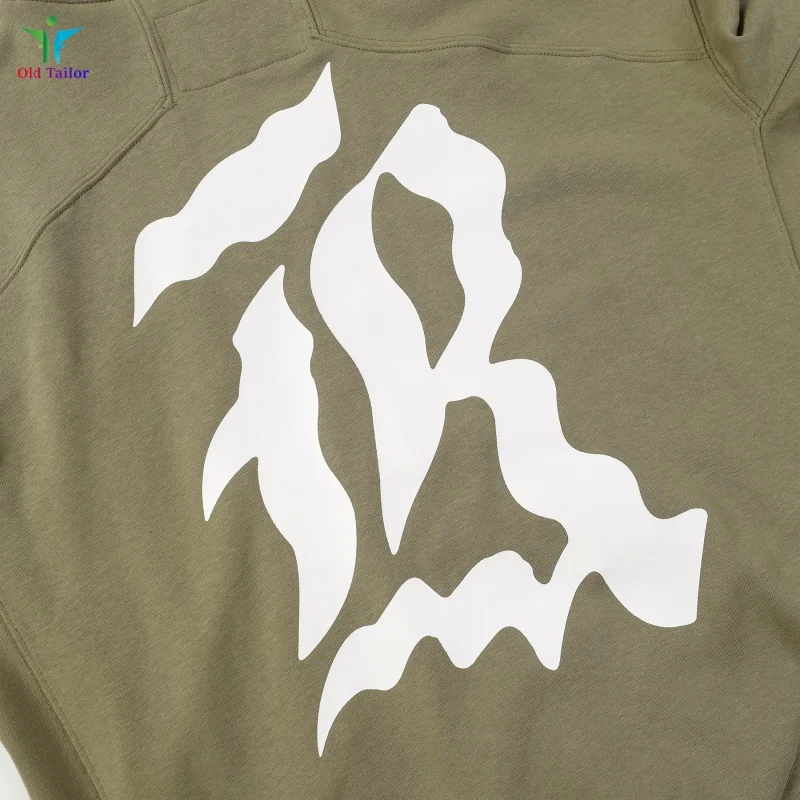 SS25 شارع الأخضر RRR 123 شعار مطبوع هوديي الشتاء الخريف أزياء القطن الرجال المرأة السترة #6