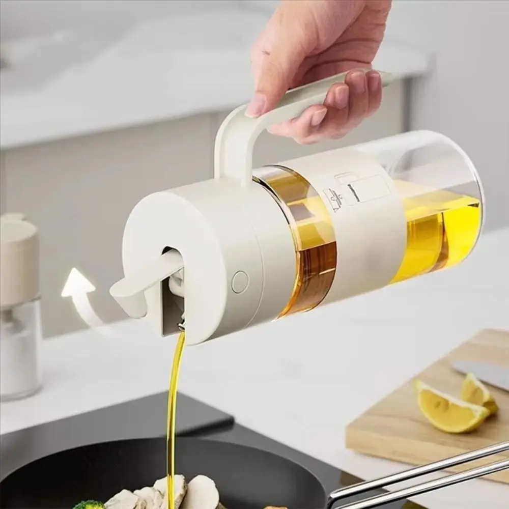 

Modern Design Drip-Free Oil Dispenser Borosilicate Glass Spray Function Gravity Bottle Dual-Use 550ml Oil Can Kitchen Use