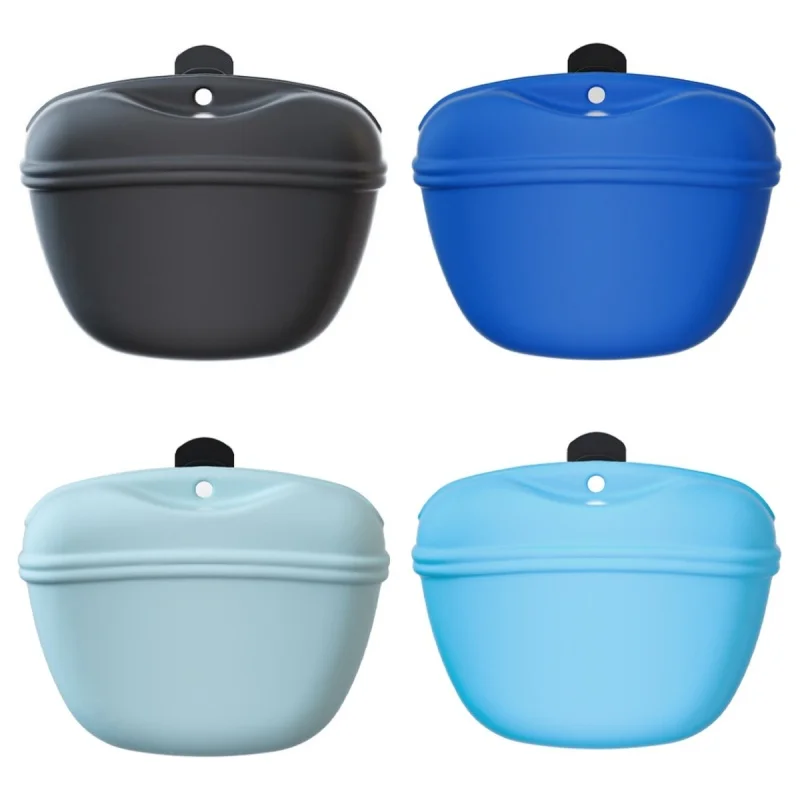 

Pet Silicone Dog Food Bag Portable Dog Training Snack Box Outdoor Training Dog Waist Bag Pet Feeding Bag Pet Outdoor Accessories