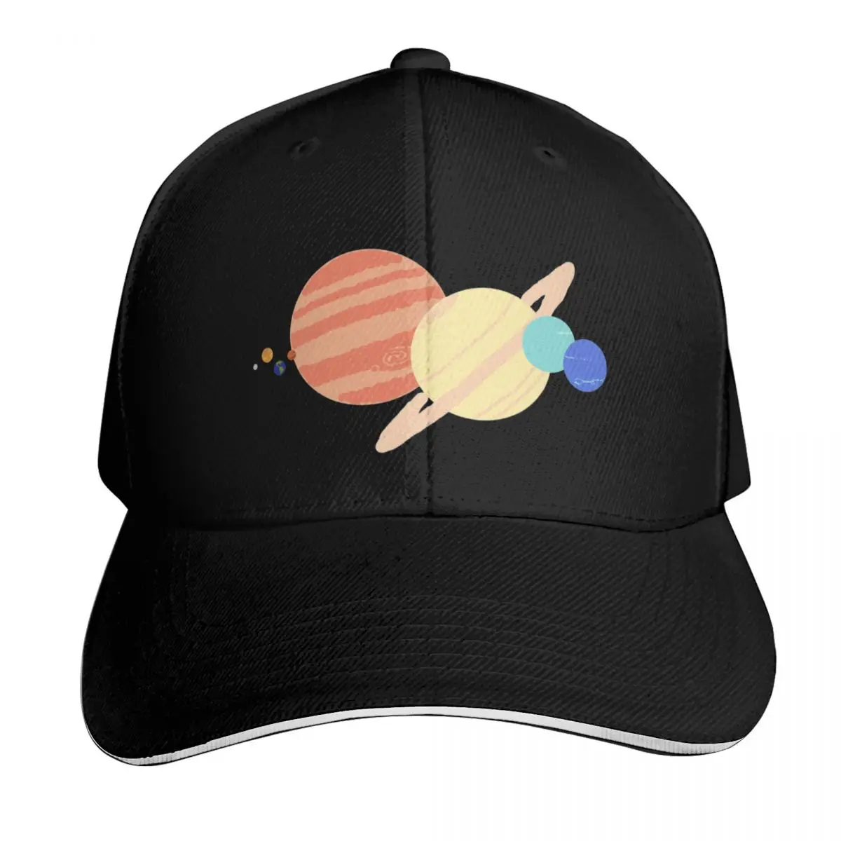 

Solar System to scale Baseball Cap custom Hat Military Tactical Cap Hat Man For The Sun Hat Man Luxury Golf Men Women's