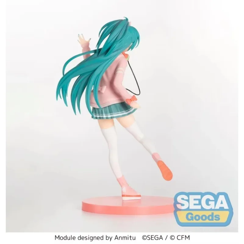 【In-stock】Original SEGA Hatsune Miku Anime Miku Ribbon Girl  Anime Figures  Model Collection Desktop Decoration Toys Gifts