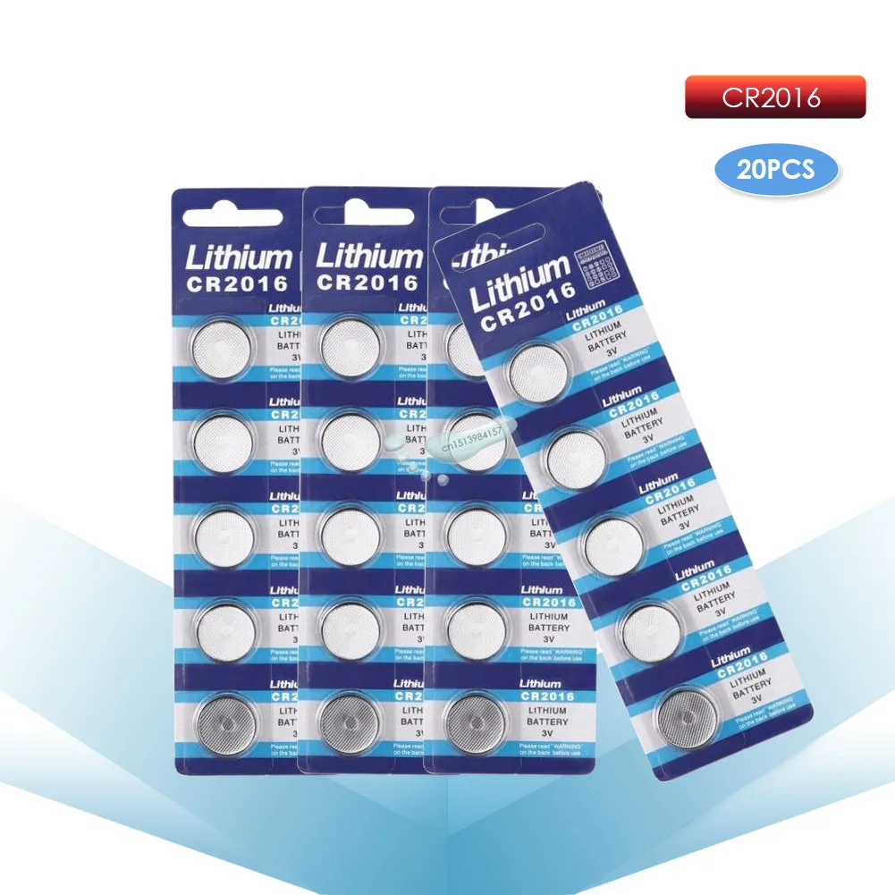 Kpay 20 قطعة CR2016 زر بطاريات CR2016 BR2016 DL2016 عملة خلية بطارية ليثيوم 3V CR 2016 ووتش الإلكترونية
