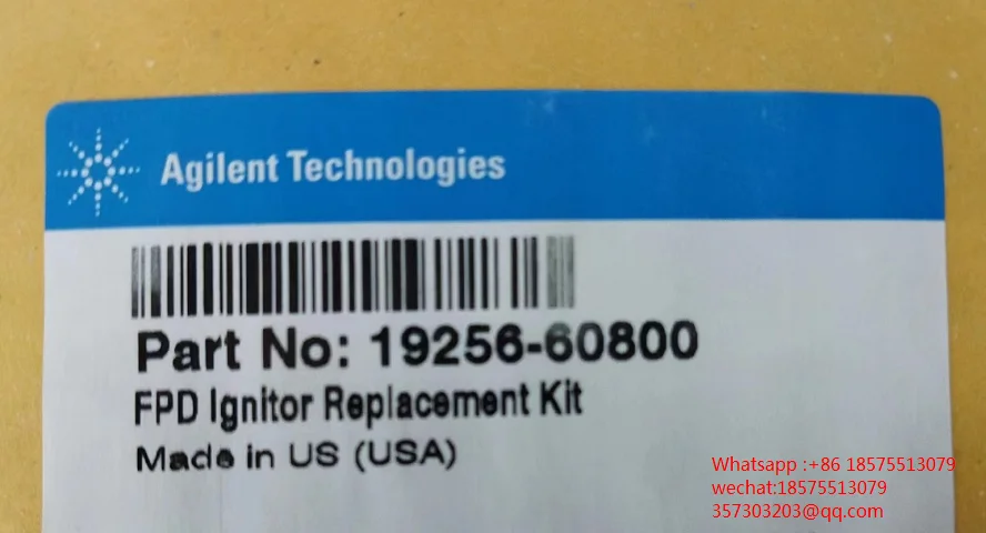 

Agilent 19256-60800 FPD igniter replacement package 19256-60800 FPD Ignitor Replacement Kit