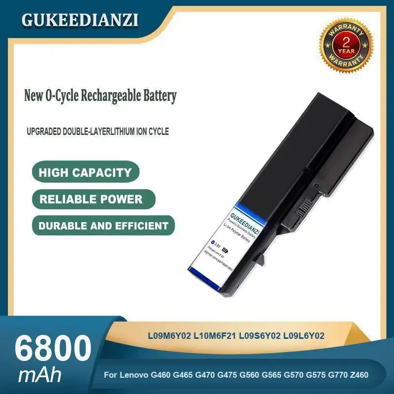 

6800 мАч L09M6Y02 L10M6F21 L09S6Y02 L09L6Y02 Аккумулятор для ноутбука Lenovo G460 G465 G470 G475 G560 G565 G570 G575 G770 Z460