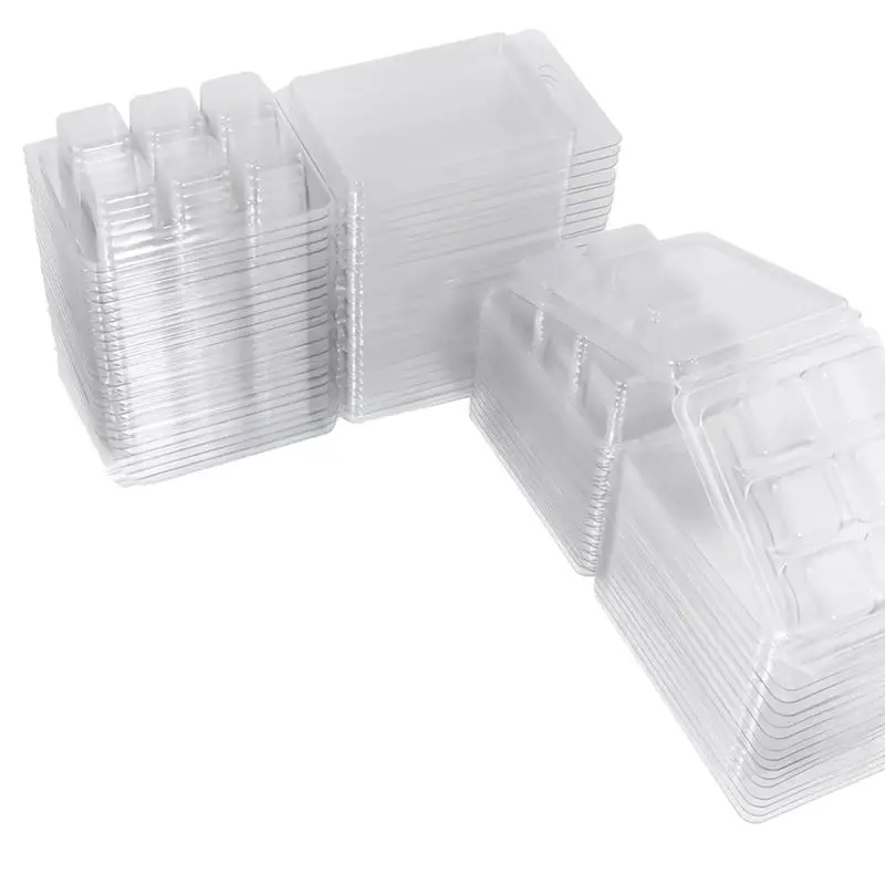 

YLS-100 PCS Wax Melt Molds Wax Melt Containers Wax Melt Clamshells Plastic For DIY Homemade Candle Making