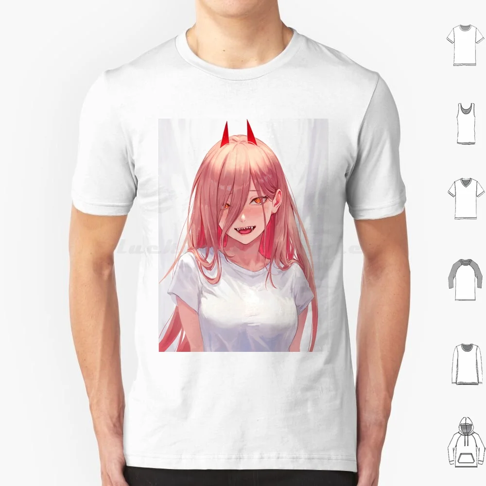 Power T Shirt 6xl Cotton Cool Tee Denji Power Makima Aki Hayakawa Anime Pochita Devil Hunter
