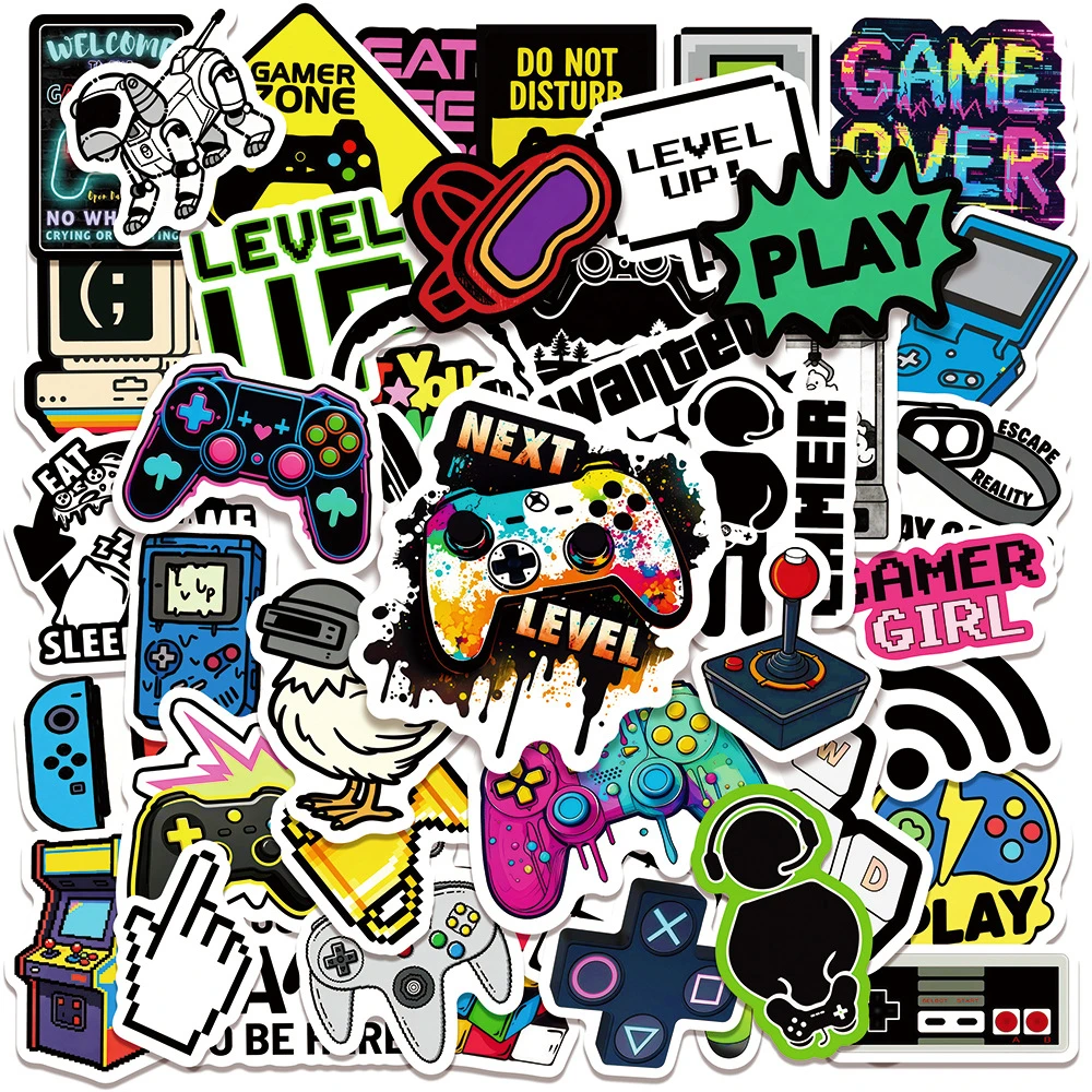 50PCS Game Controller Graffiti Stickers Exquisite Fashion DIY Guitar Phone Laptop Suitcase Water Cup Skateboard Decals ﻿
