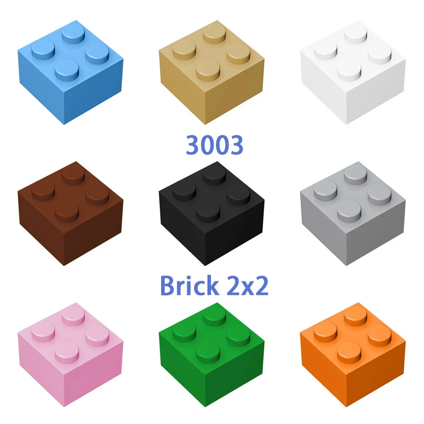 DIY Building Blocks 160/80/40pcsThick Figures Bricks 2x2 Educational Creative Plastic Toys for Children Gift Sticker 3003