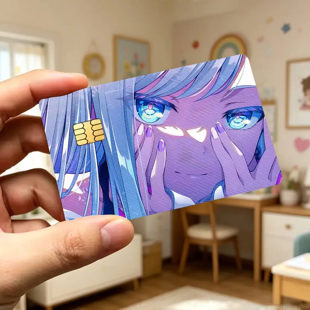 Project SEKAI Yoisaki Kanade World Laser Stickers Credit Debit Card Film Skin Sticker Skin Stickers For Bank Card Bus Metro