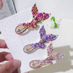 Y2k Trendy Elegant Hair Clips Hair Accessories For Women Hairpin Korean Style Alloy Rhinestone Zirconia Shining Duckbill Clip