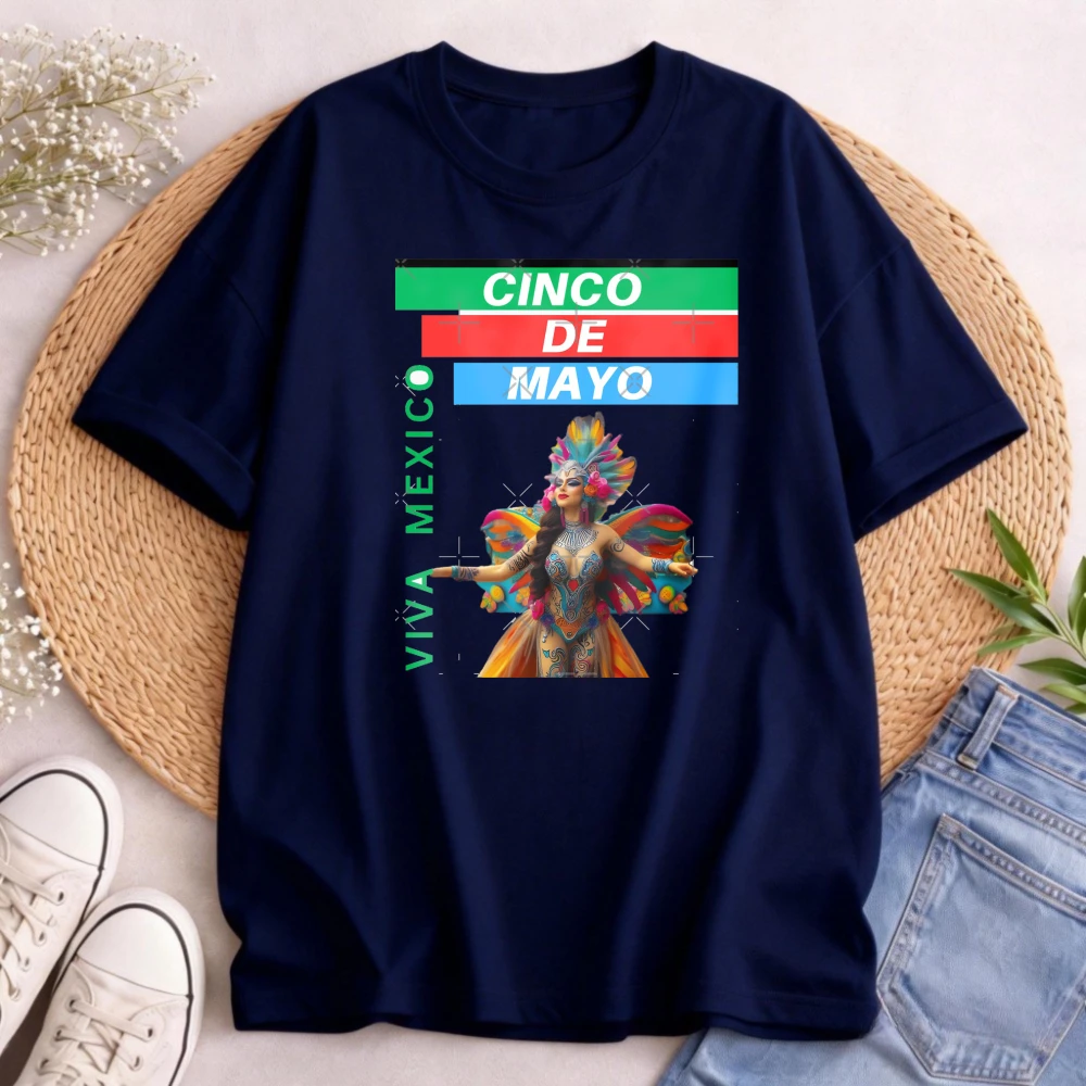 May 5th Mexico Cinco De Mayo Men T-Shirt Summer Mexican Celebration Viva Mexico Festival Graphic Tee Top Gift for Men