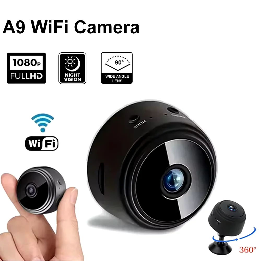 

1080p HD A9 Mini WiFi Camera Remote Wireless Voice Recorder Video Camcorder Night Vision Home Security Surveillance Cam