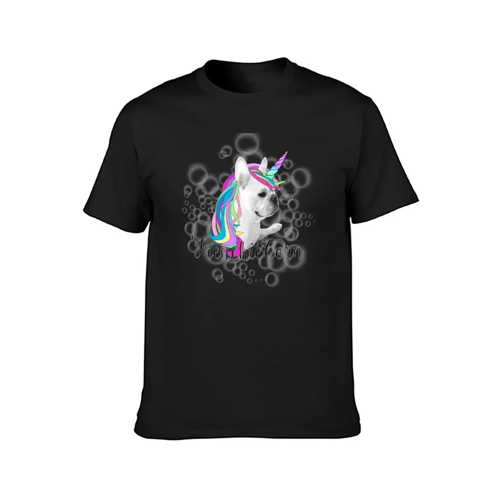 Frenchie Unicorn T-Shirt Short sleeve tee shirts graphic tee animal prinfor boys men t shirt