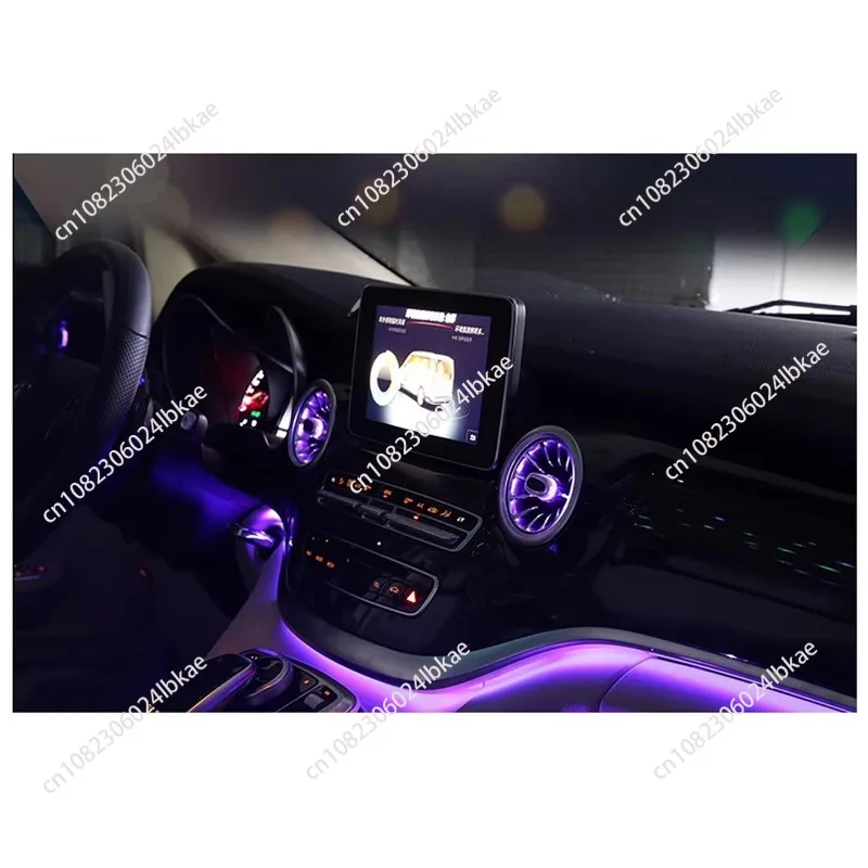 Upgraded 64-color ambient lighting kit for mercedes-benz v-class w447 v260 vito interior led light strip vent accessories