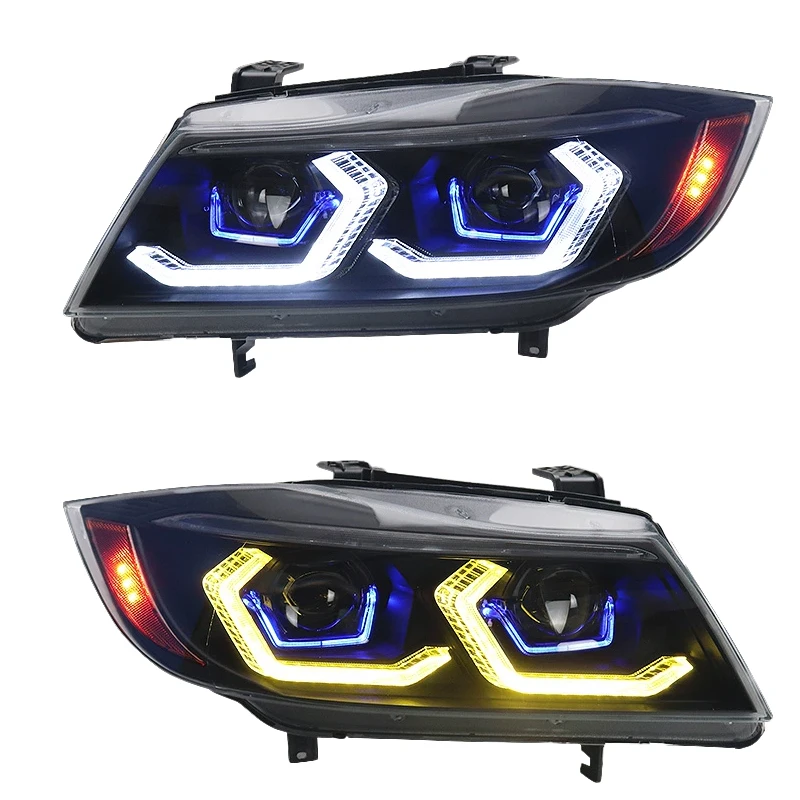 For BMW 3 Series 325i 320i 335i E90 Pre Lci Headlights Lens 2005 2012 Auto Parts E90 Upgrade Front Lights Headlights