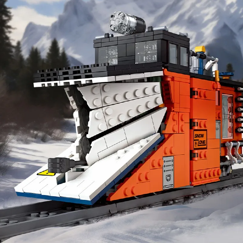 

Technik Snow Shovel Train Building Blocks Sets, Train Tracks City Train Model, Christmas Birthday Gifts for Adults Kids 945PCS