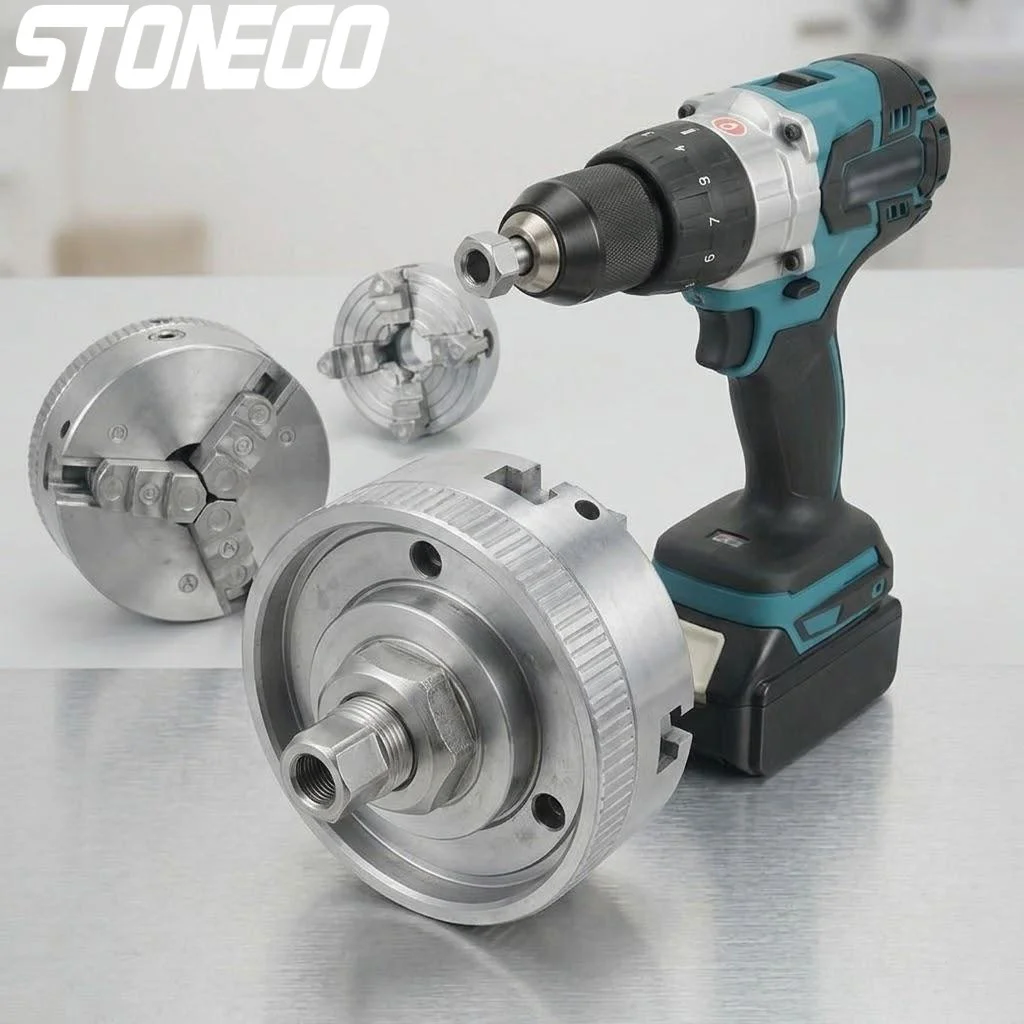 電動旋盤用ドリルチャック、ヘビーデューティーセルフセンタリング、3爪と4爪、m12-1mmネジ付き、旋盤工具用