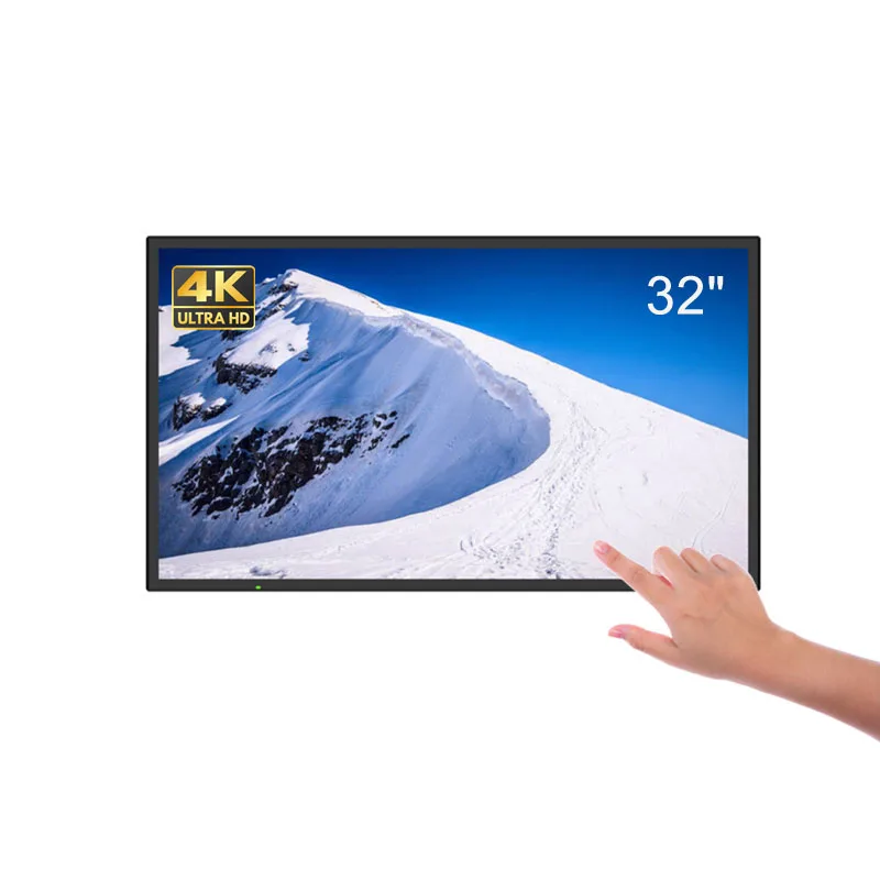 

43-75 Inch Ultra Slim 4K Capacitive Touch Monitor with HD-MI USB Built-in Speakers Optional 32 Inch Serial Interface Type