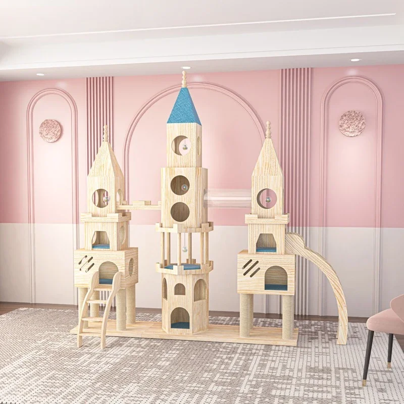 

Climbing cat nest, super large paradise cat villa wooden castle