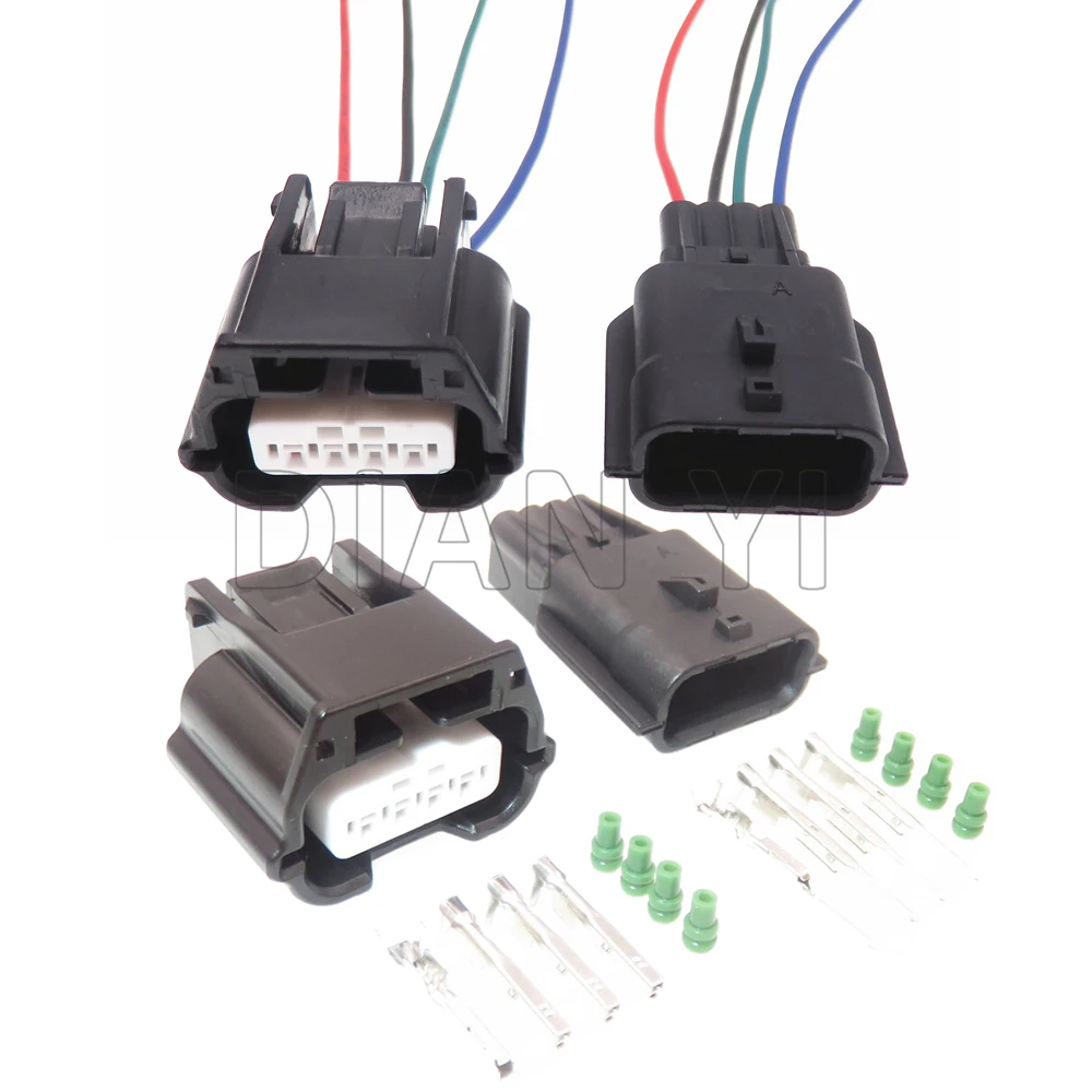 1 Set 4 Way AC Assembly Car Intake Pressure Sensor Housing Wire Plug 7282-8853-30 7283-8853-30 Auto Air Flowmeter Wire Socket