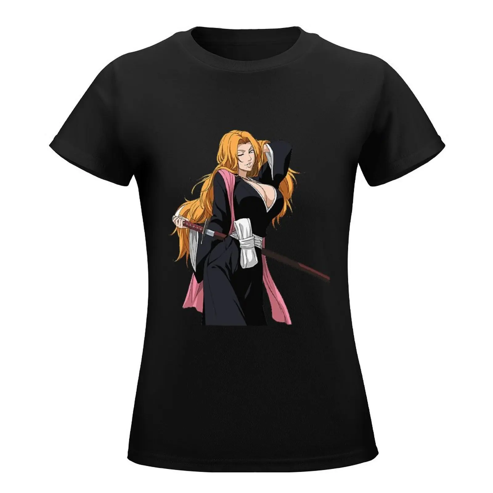 Anime Bleach - Rangiku Matsumoto T-Shirt oversized vintage clothes funny summer tops t shirts for Women loose fit