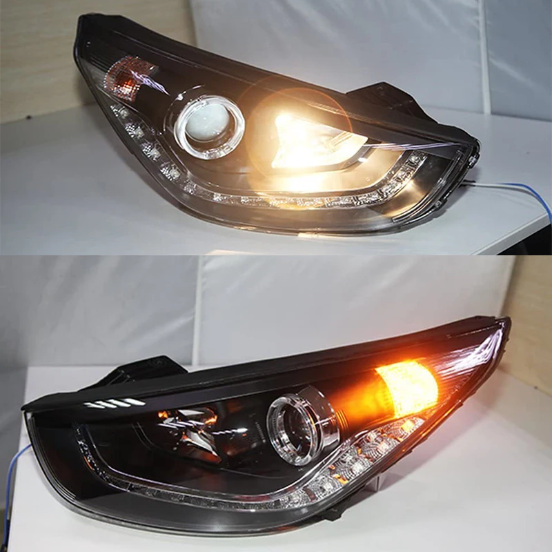 For Hyundai Tucson IX35 LED Angel Eyes Head Lamp 2009 To 2012 Year YZ