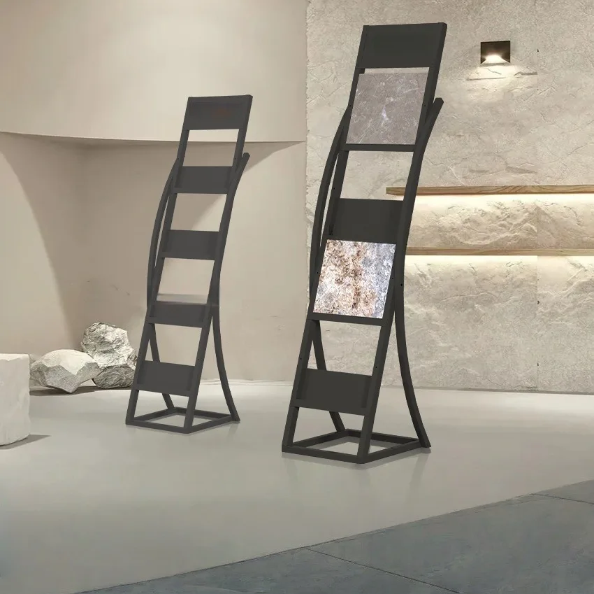 Modern Metal Floor Display Rack for Advertising Customized Color & Size Eco-friendly Retail Stand with Easy Assembly