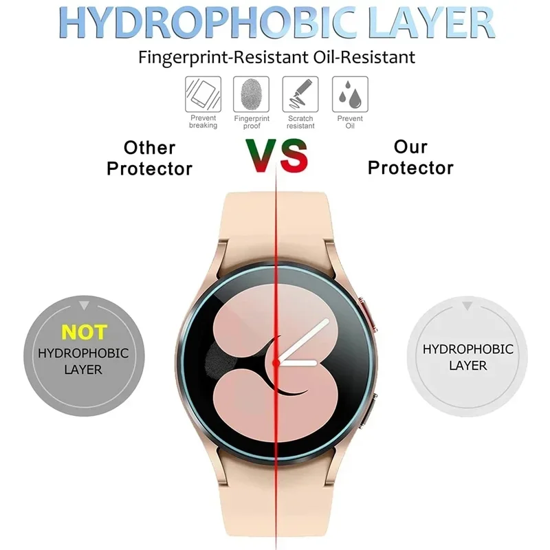 For Samsung Galaxy Watch 5 4 40/44MM Tempered Glass Screen Protector for Samsung Watch 4 Classic 42/46mm 3 41/45 Protective Film