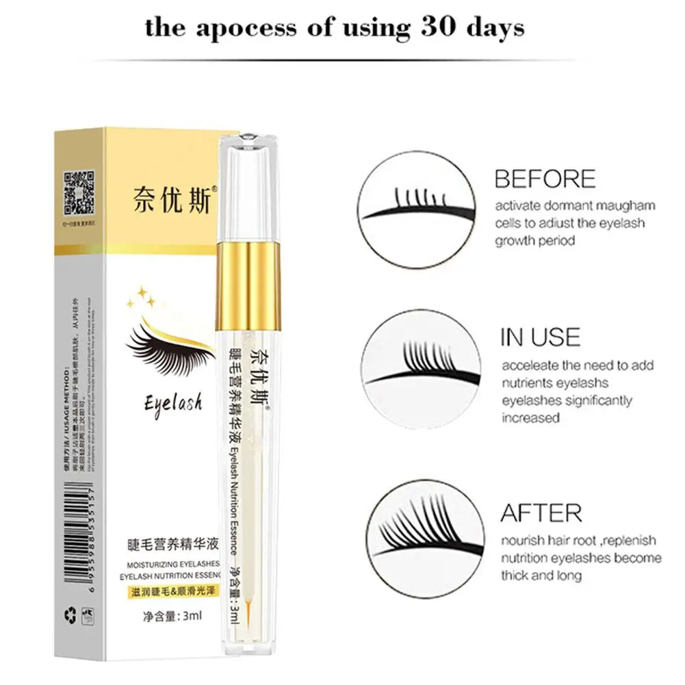 Soro De Crescimento De Cílios, Soro De Aumento De Lash, Solução Nutriente Para Mais Longo, Mais Complesso, Mais Espesso, Crescimento Natural, 3ml, 2024