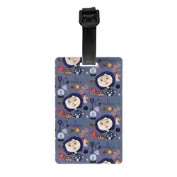 Custom Halloween Horror Film Coraline Luggage Tag Privacy Protection Baggage Tags Travel Bag Labels Suitcase