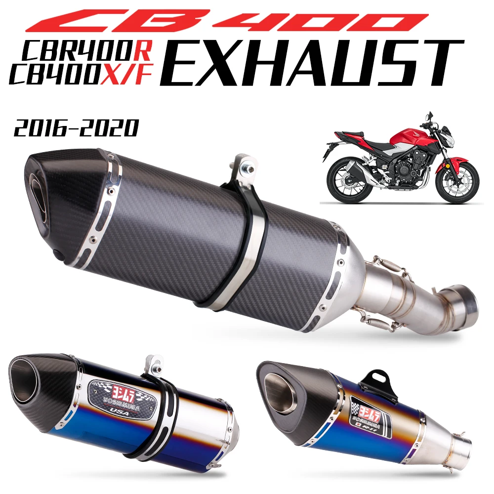 Slip On For CB400X CB400F CBR400 2013-2021 adventure Motorcycle Exhaust Escpae Modify Middle Pipe Connect 51mm