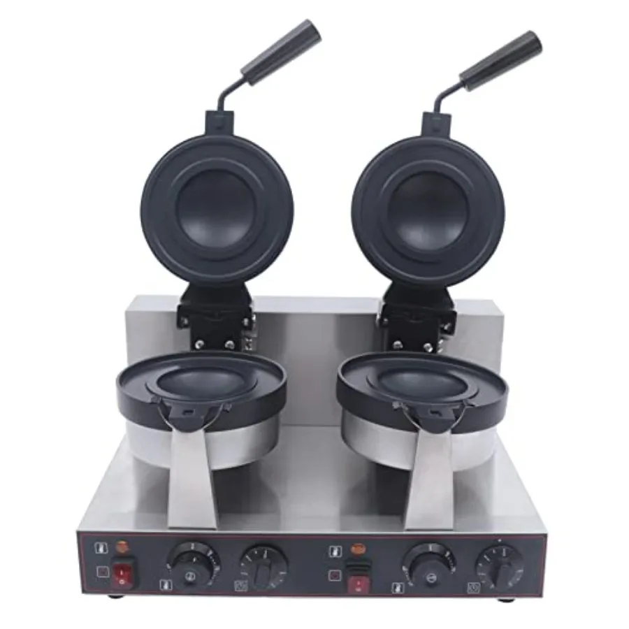 

Коммерческая электрическая вафельница-гриль с двумя пластинами для бургеров и панини, с контролем времени и температуры, из нержавеющей стали, с антипригарным покрытием, для домашней кухни