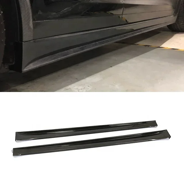 

Creease High Quality Carbon Fibre Car Side Skirts for Tesla Model X 75D 90D P90D 100D P100D 2016-2018