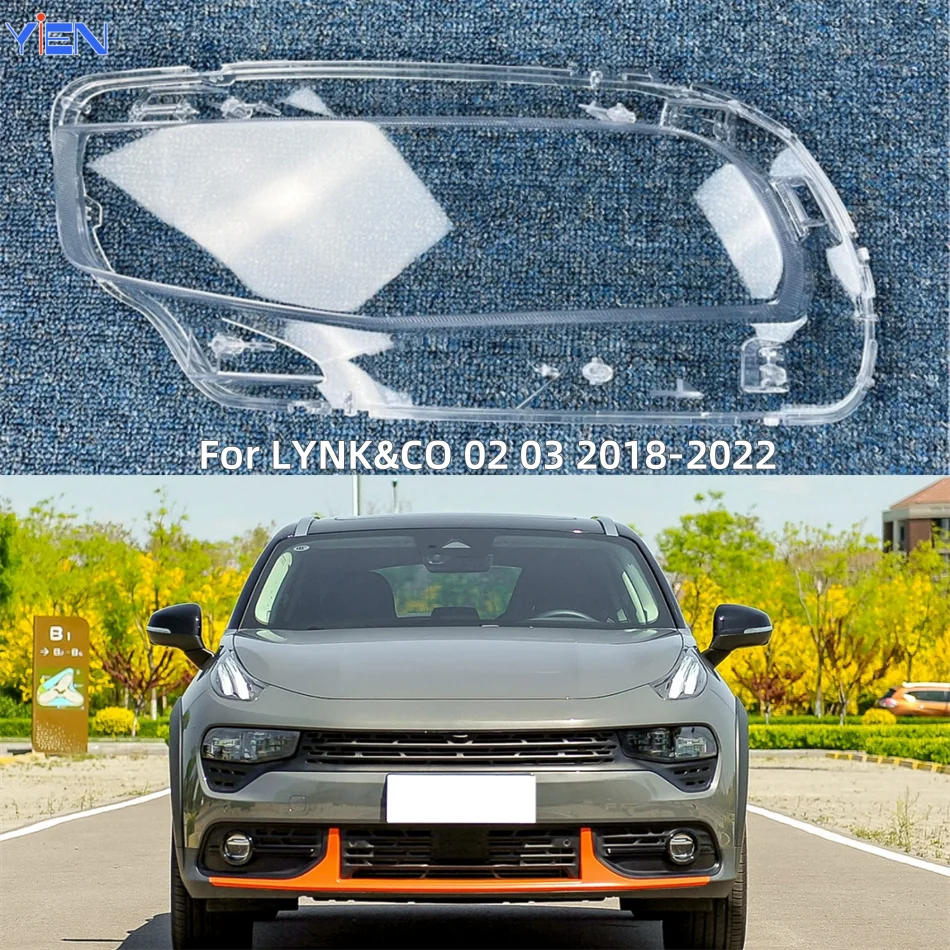 

For LYNK&CO 02 03 2018 2019 2020 2021 2022 Accessory Cars Transparent Housing Headlamp Lens Cover Shell Headlight Dust Cover