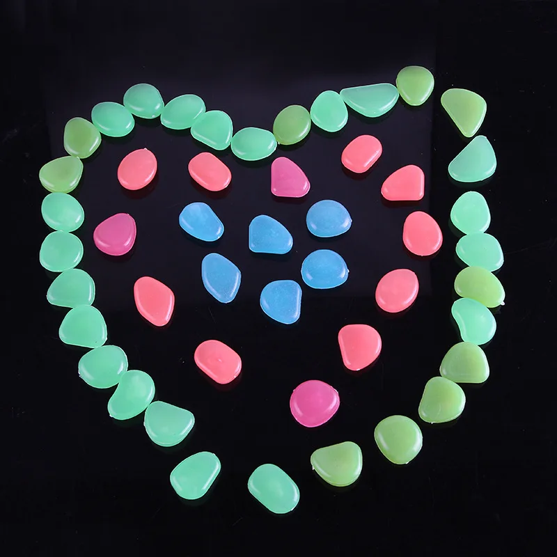 Popular 20/50 Pcs Garden luminous Glowing Stone Pebble Glow Walkways Garden Path Patio Lawn Decor in the Dark Garden Glow Stones