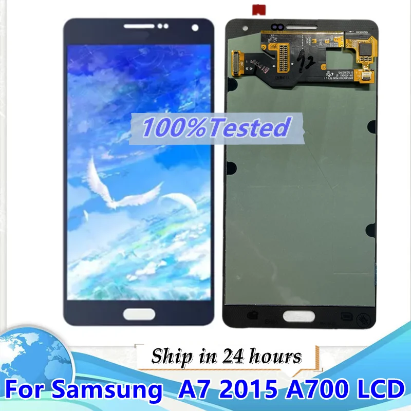 Новый протестированный сенсорный ЖК-дисплей TFT для Samsung A7 2015 A700F A7000 TFT LCD для Samsung A7 2015 A700 A7000 ЖК-дисплей