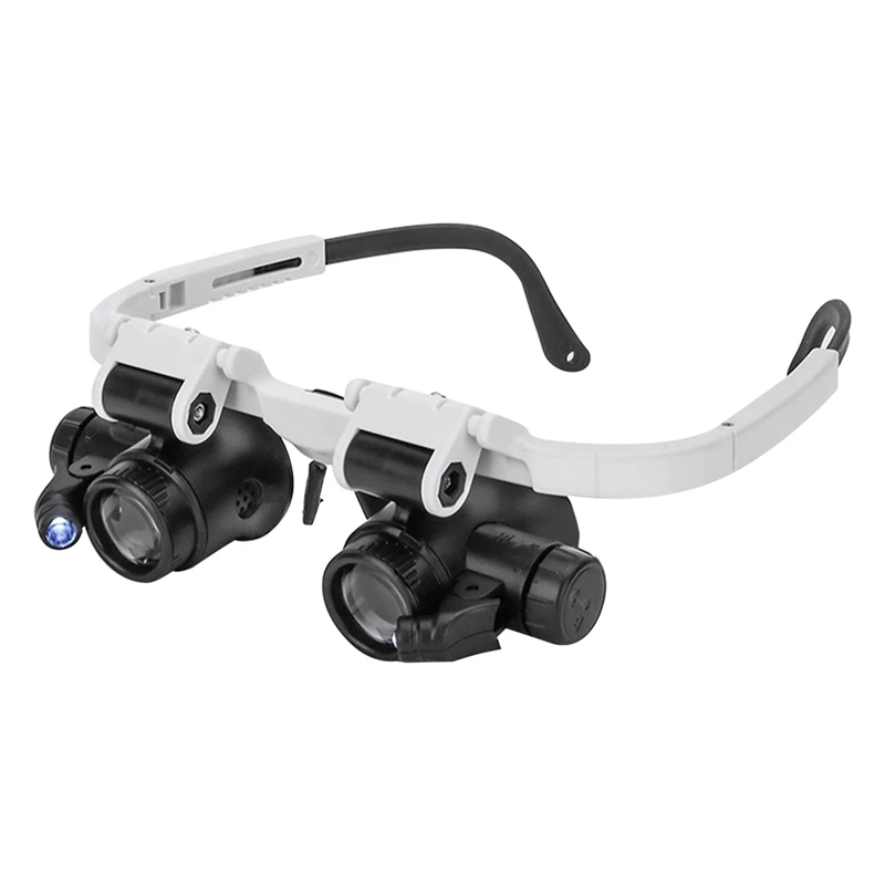 lupa com luz 2led lupa telescopica lupas oculos para soldagem eletronica ver repair tool 8x 15x 23x 01