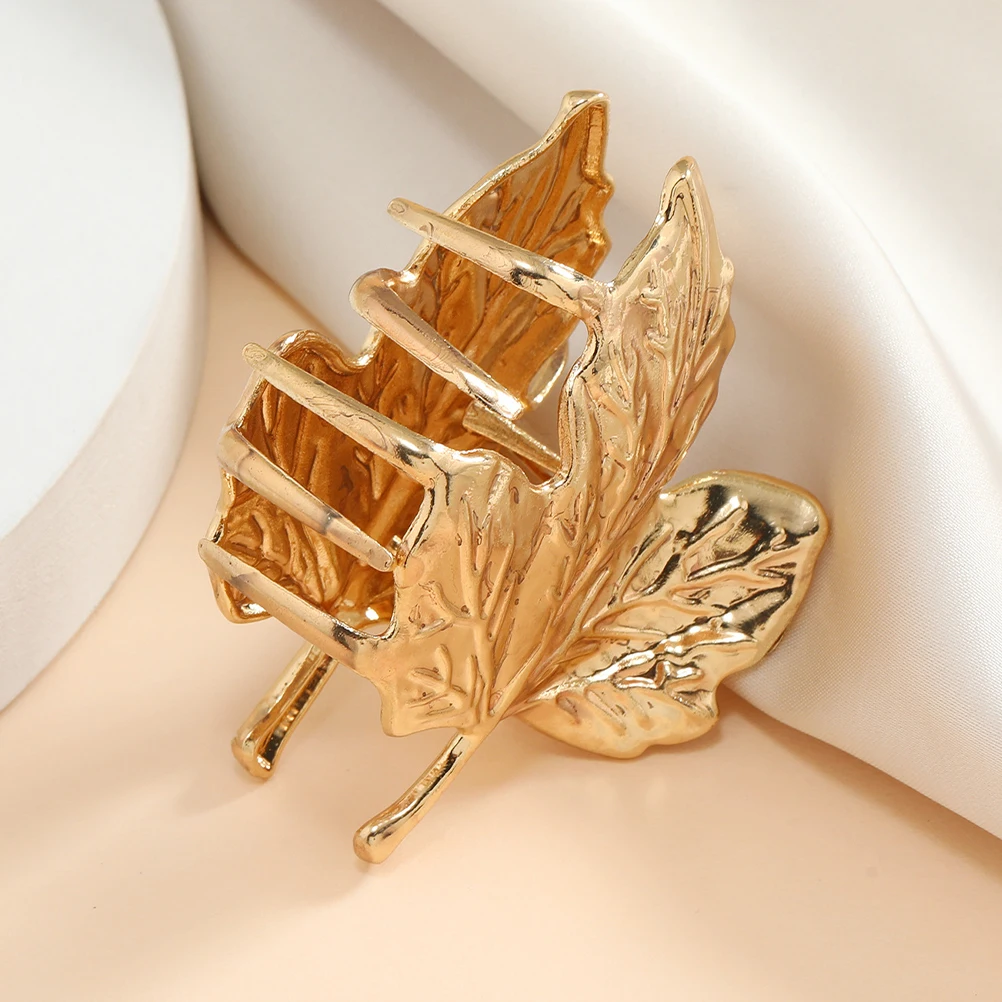 

2 шт., зажим для волос в форме листа, прочные металлические зажимы для густых, тонких, длинных, коротких волос, укладки и декоративные, уникальные зажимы для волос