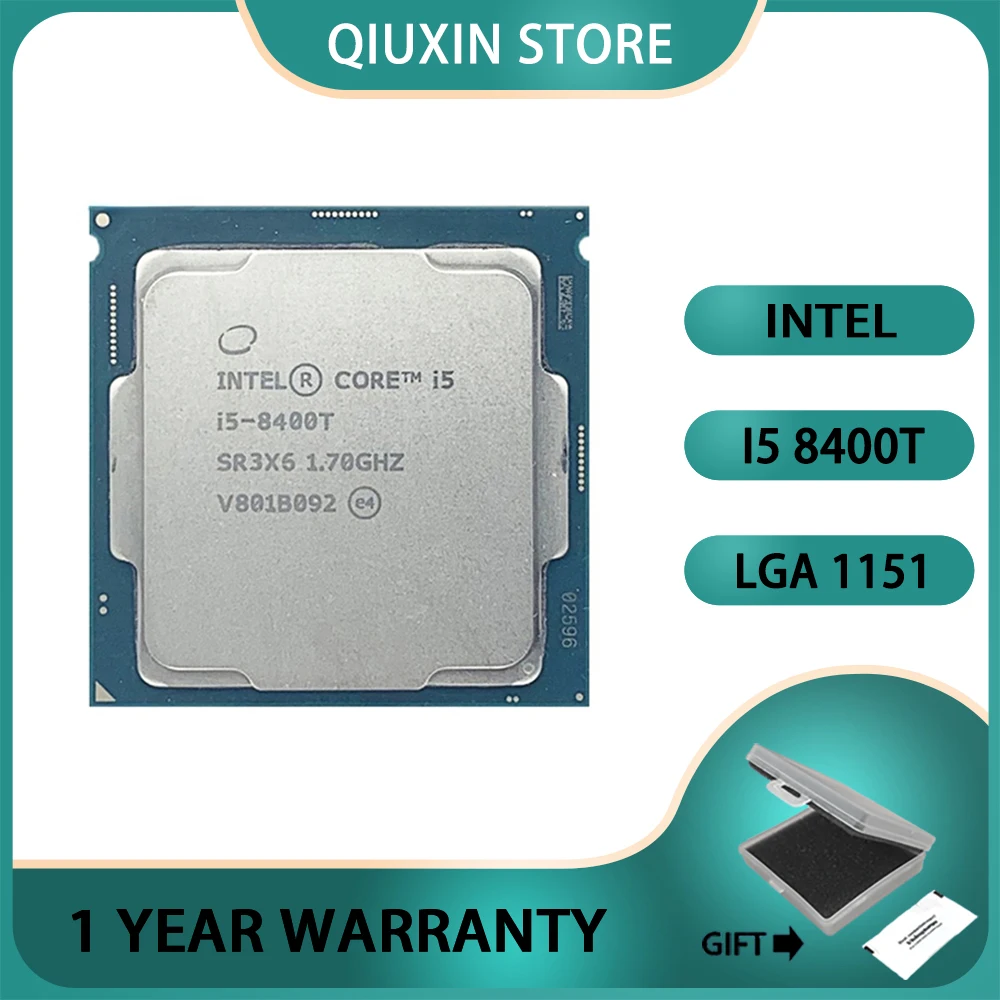 Intel Core i5-8400T  CPU  1.7 GHz Six-Core Six-Thread LGA 1151 i5 8400T Processor 9M 35W