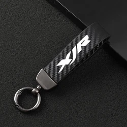 New motorcycle carbon fiber leather rope Keychain key ring For Yamaha XJR400 XJR1300 XJR1200 XJR 400 1200 1300 Tankpad