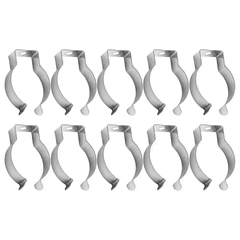 10pcs Spring Terry Clips Narrow Base Tool Stainless Steel Spring Terry Clamp Heavy Duty Tool Storage Rack 25mm 30mm 32mm 35mm