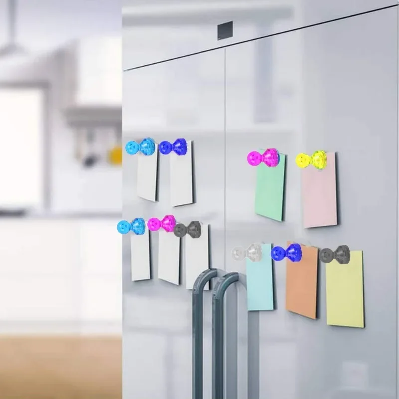 8/80PCS Multifunctional Magnet Pushpin Strong Neodymium Hooks Colorful Home Fridge Stickers Office Whiteboard Sucker Thumbtack