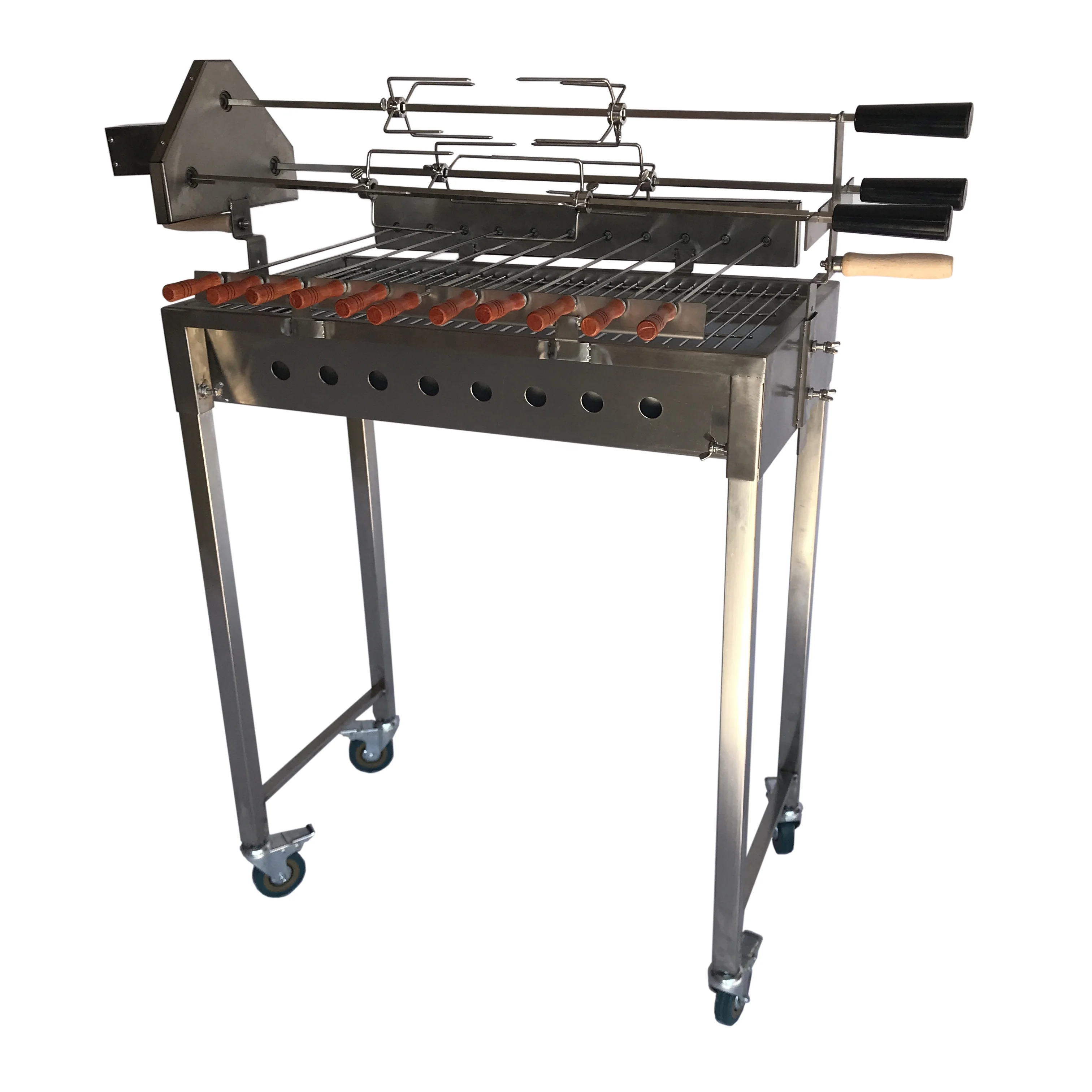 Deluxe Foukou Cyprus Grill Automatic Rotating BBQ Spit Roaster