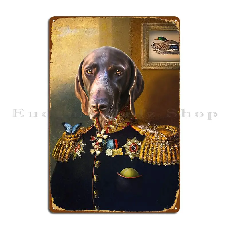 German Short Haired Pointer Dog Portrait Chip Metal Sign Print Cinema Garage Garage Party Tin Sign Poster