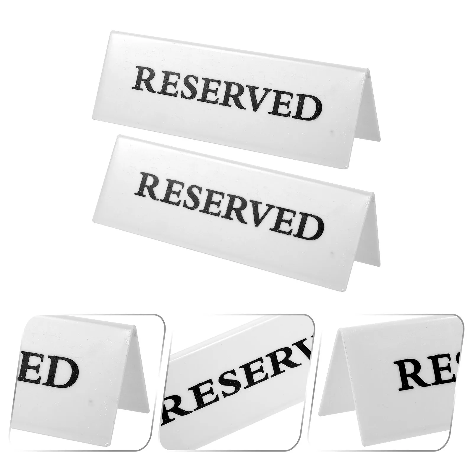 

2Pcs Reserved Seating Signs Thick Sturdy Material Ideal for Churches Restaurants Bars Hotels Weddings Parties Banquets