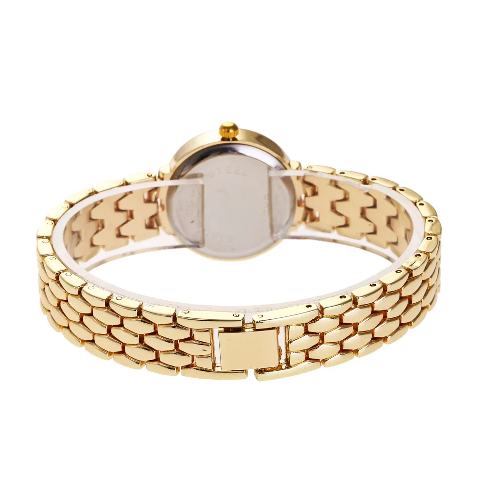 10pcs/Lot Bulk Luxury Fashion Rhinestone Stainless Steel Women's Watches Quartz Wristwatches Bracelet Watch Casual Style