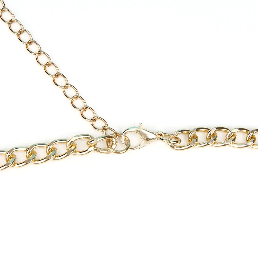 Fashion Metal Chain Bling Halter Bra Chain And Waist Chain Set Sexy Women New Nightclub Backless Sling Body Chains Jewelry