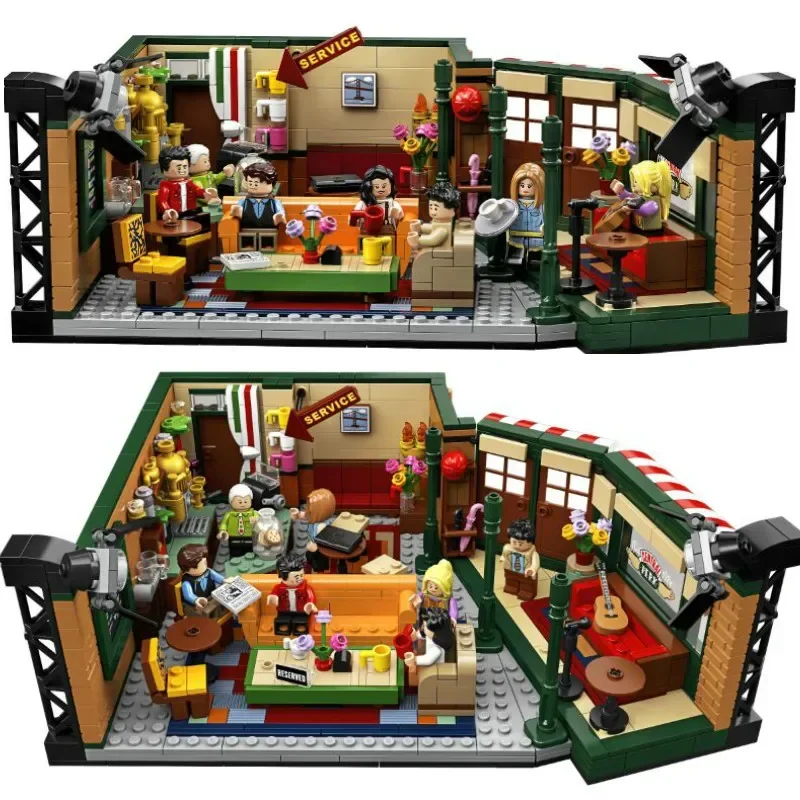 Friends Apartment The Big Bang Theory and Central Perk 1228Pcs Ideas Model Building Blocks Bricks Toys 21302 21319