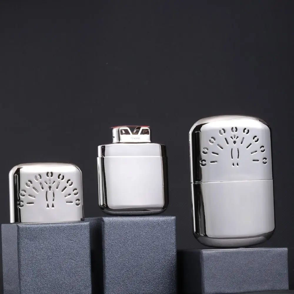 Durable Zinc Alloy Fuel Hand Warmer Reusable Ultralight Pocket Hand Warmer Vintage Constant Temperature Handy Hand Heater Gift